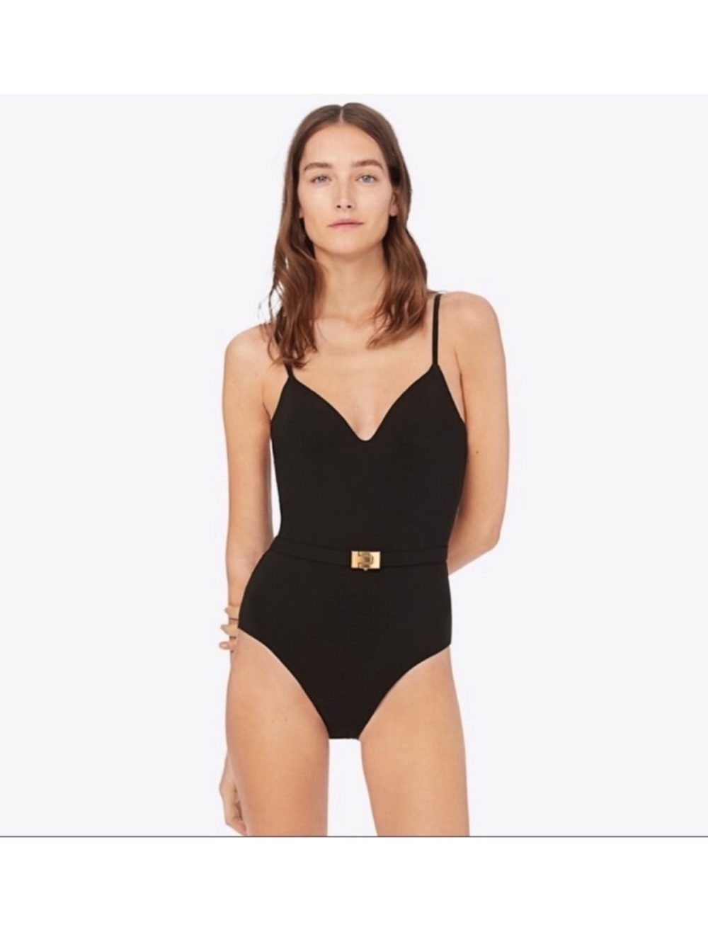New Tory Burch T belt One-Piece Swimsuit